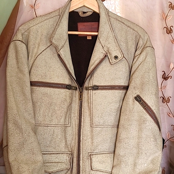 Vintage Marciano Guess Crackle Leather Bomber Jacket - Picture 16 of 16